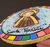 Image 4 of Saint Teresita mixed media painting