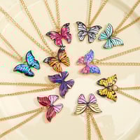 Image 1 of Colorful Butterfly Necklace