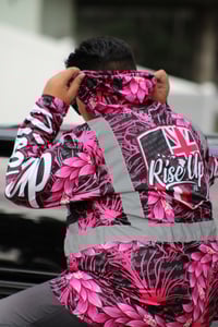 Image 2 of PINK HIBISCUS LEI HIVIZ HOODIE