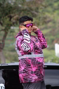 Image 3 of PINK HIBISCUS LEI HIVIZ HOODIE