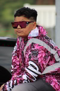 Image 5 of PINK HIBISCUS LEI HIVIZ HOODIE