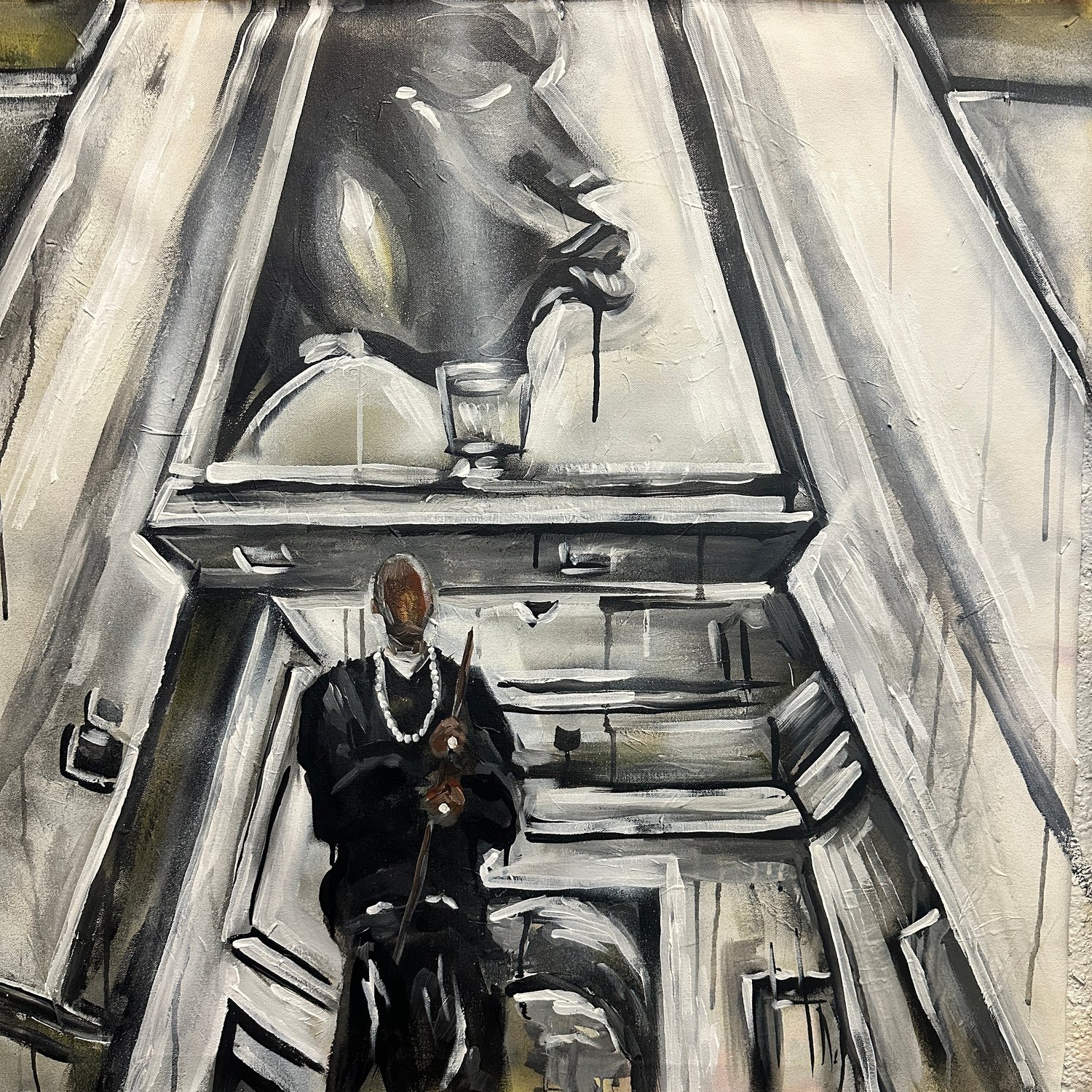 TOMMYS CRIB ORIGINAL PAINTING 30x30"