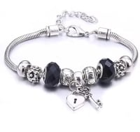 Image 4 of Charm Bracelet Heart Lock/Key