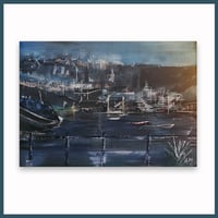 Cornish Harbour at first light - A1 Canvas Original 