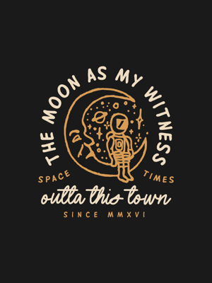 Image of The Moon As My Witness Brown T-Shirt 🌙