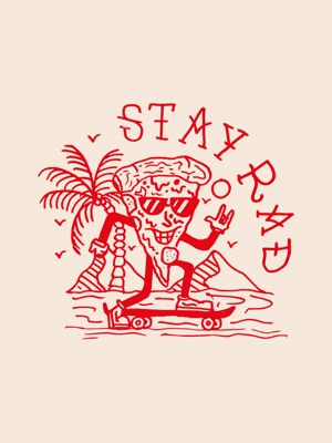 Image of Stay Rad Pizza T-Shirt 🍕