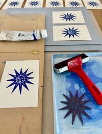 Image 3 of 'Shine' Lino Print