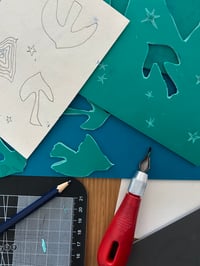 Image 2 of 'Under Same Sky' Lino Print