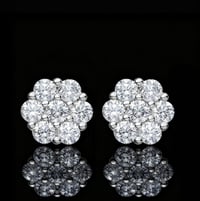 Image 1 of Moissanite Cluster Screw Back