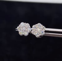 Image 2 of Moissanite Cluster Screw Back