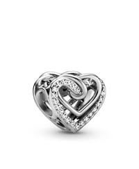 Diamond Accent Open Heart Charm