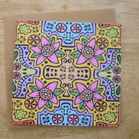 Image 2 of Pack of 3 Large - Floral Block Print Cards