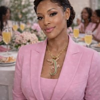 Image 3 of Crystal Alligator Statement Necklace