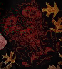 Image 3 of PUMPKIN WITCH  · handprinted tote bag