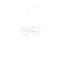 CANDY WHITE NECK TIE TOP