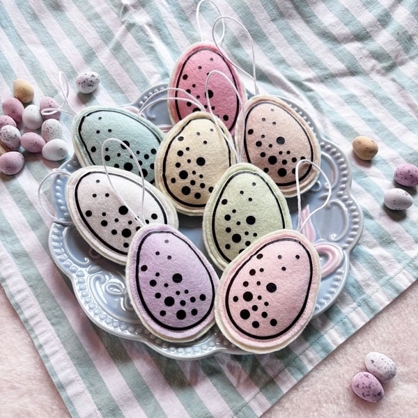 Image of Felt mini egg decorations