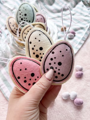 Image of Felt mini egg decorations