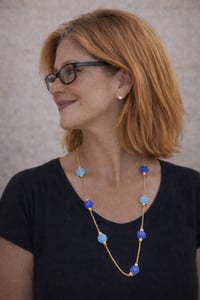 Image 1 of blue crystal necklace