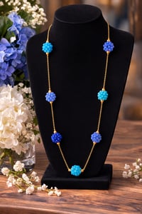 Image 2 of blue crystal necklace