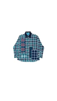 Image 1 of Chemise Patchwork lune denim noir 