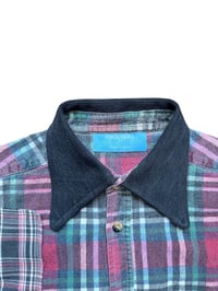 Image 3 of Chemise Patchwork squelette denim noir