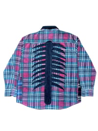 Image 4 of Chemise Patchwork squelette denim noir