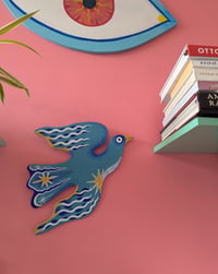 Image 2 of Wooden flying bird ~ Blue