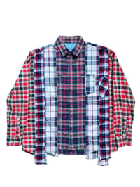 Image 2 of Chemise Patchwork 4 en 1 ( bleu/rouge )