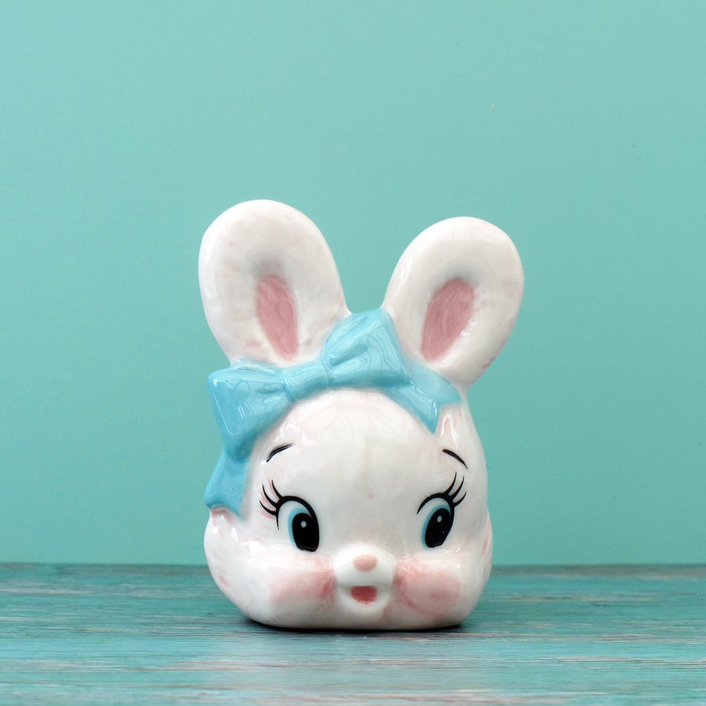 Image of Ceramic bunny toothbrush holder by Swimmer, Japan