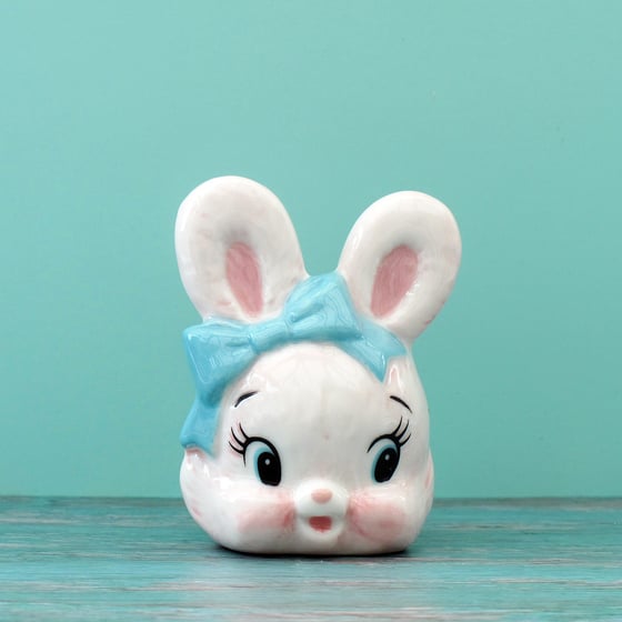 Image of Ceramic bunny toothbrush holder by Swimmer, Japan