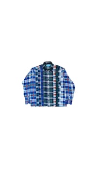 Image 1 of Chemise Patchwork 7 en 1 crop ( bleu/vert )