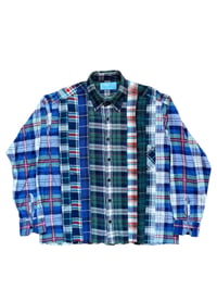 Image 2 of Chemise Patchwork 7 en 1 crop ( bleu/vert )