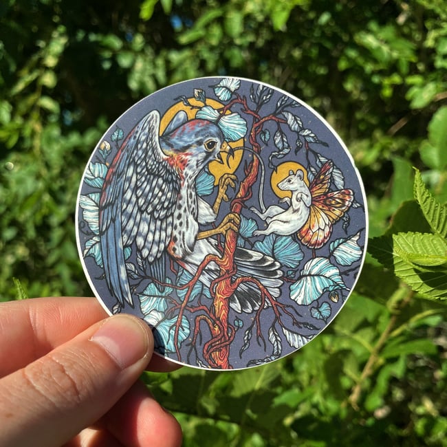 Circle Stickers - Dust Bunny, Messenger, World Peas, Fuck Luck