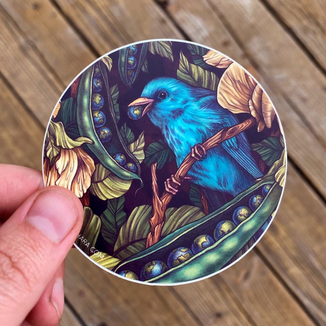 Circle Stickers - Dust Bunny, Messenger, World Peas, Fuck Luck