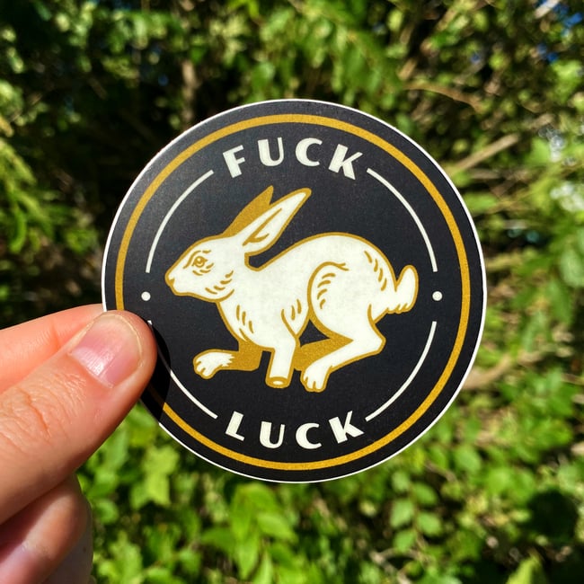 Circle Stickers - Dust Bunny, Messenger, World Peas, Fuck Luck