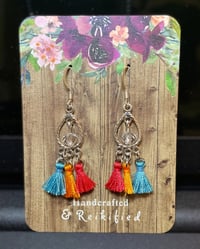 Image 2 of Boho Rainbow Earrings
