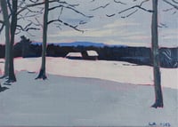 Image 1 of winter landscape (original 5" x 7" oil painting)