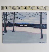 Image 2 of winter landscape (original 5" x 7" oil painting)