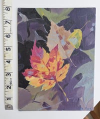 Image 2 of leaves (original 6" x 8" oil painting)