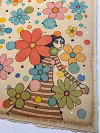 Image 4 of FLOWER FLURRY #2 - framed original