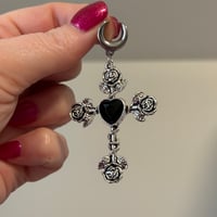 Floral Cross Saddles (sizes 2g-2")