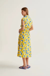 Image 2 of Vestido midi con estampado limoncello