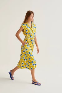 Image 4 of Vestido midi con estampado limoncello