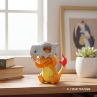 Image 2 of Charmander Wearing Cubone Skull Figure