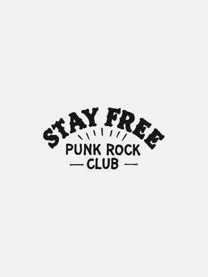 Image of Stay Free Punk Rock Club T-Shirt White 🦅