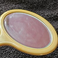 Image 10 of Copy of Manifestation Divination and Spirit Gazing Vintage Handheld Mirror - oval yellow