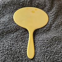 Image 8 of Copy of Manifestation Divination and Spirit Gazing Vintage Handheld Mirror - oval yellow