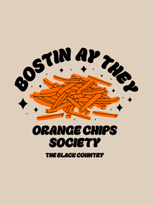 Image of Orange Chips Bostin Ay They T-Shirt | Soft Cream 🟠