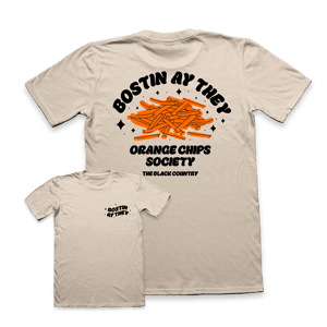 Image of Orange Chips Bostin Ay They T-Shirt | Soft Cream 🟠