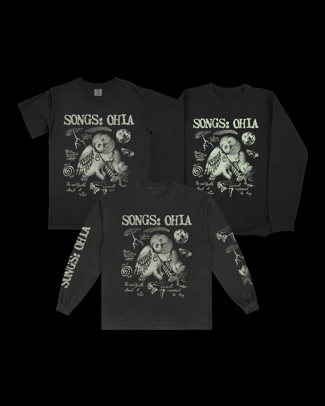 Image of Songs: Ohia "Farewell Transmission Screen printed 100% cotton T-Shirt/Long Sleeve Magnolia Electric